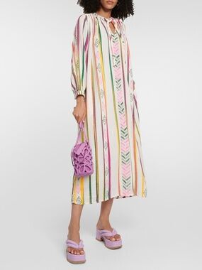 Velvet by Graham and Spencer Peyton Jaquard Striped Multicolor Maxi Dress